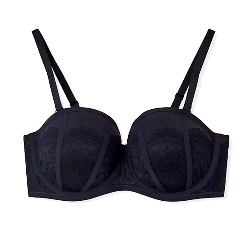 Torrid Black Lace Multi-Way Push-Up Bra, 42C & 44C